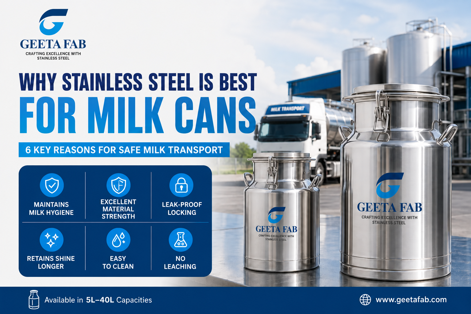 Reasons for Using SS Milk Cans for Safe and Hygienic Milk Transport